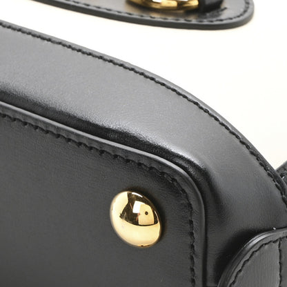 Gucci Boarded Plutone Calfskin Bi-Color Mini Horsebit 1955 Top Handle Bag Mystic White Black 10 of 10