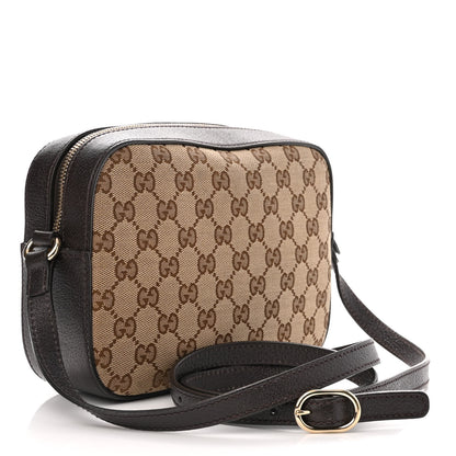 Gucci GG Supreme Monogram Web Small Webby Bee Shoulder Bag Dark Brown 3 of 13