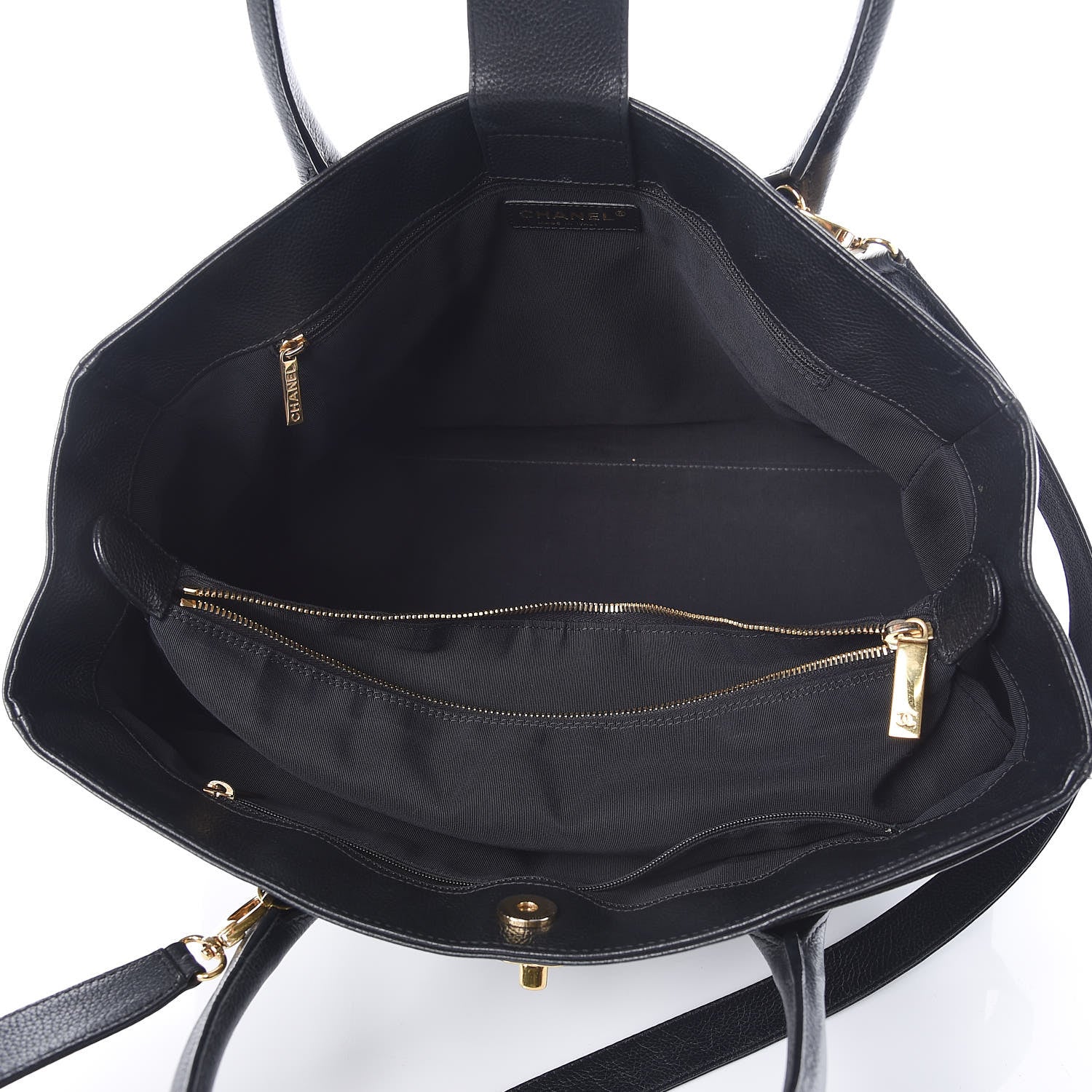 Chanel Calfskin Cerf Shopper Tote Black 5 of 9