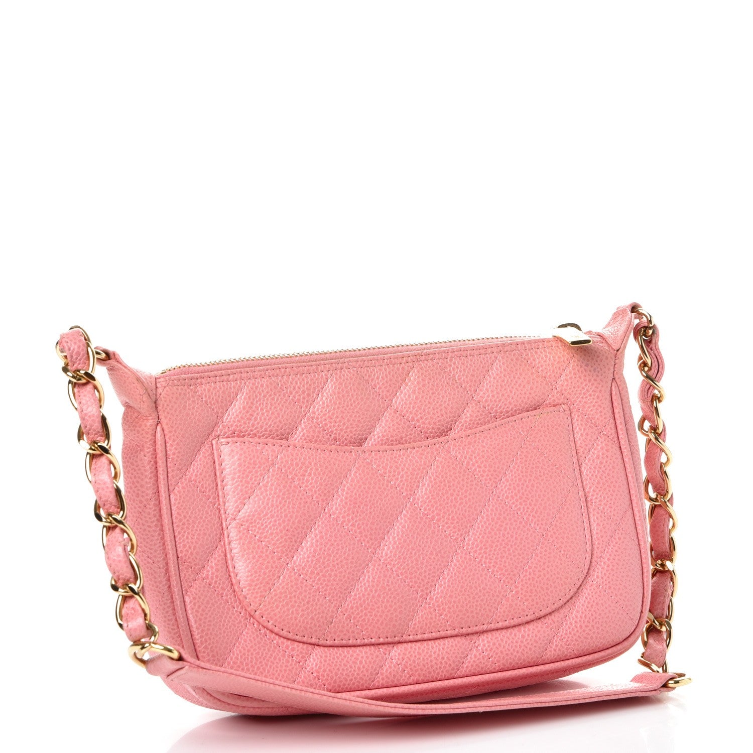 Chanel Caviar Quilted Pochette Pink 4 of 10