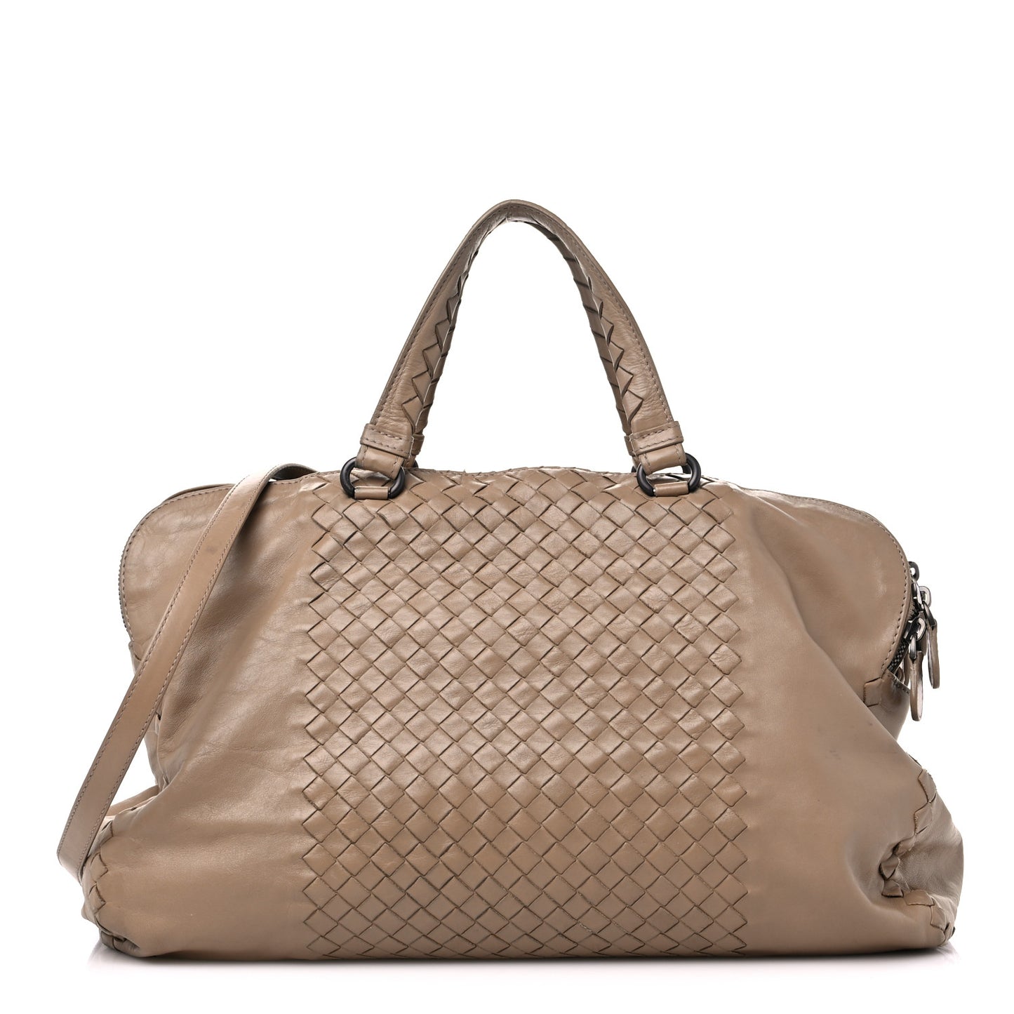 Calfskin Intrecciato Leggero Tote Beige