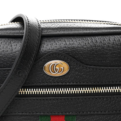 Gucci Calfskin Web Mini Ophidia Shoulder Bag Black 8 of 10