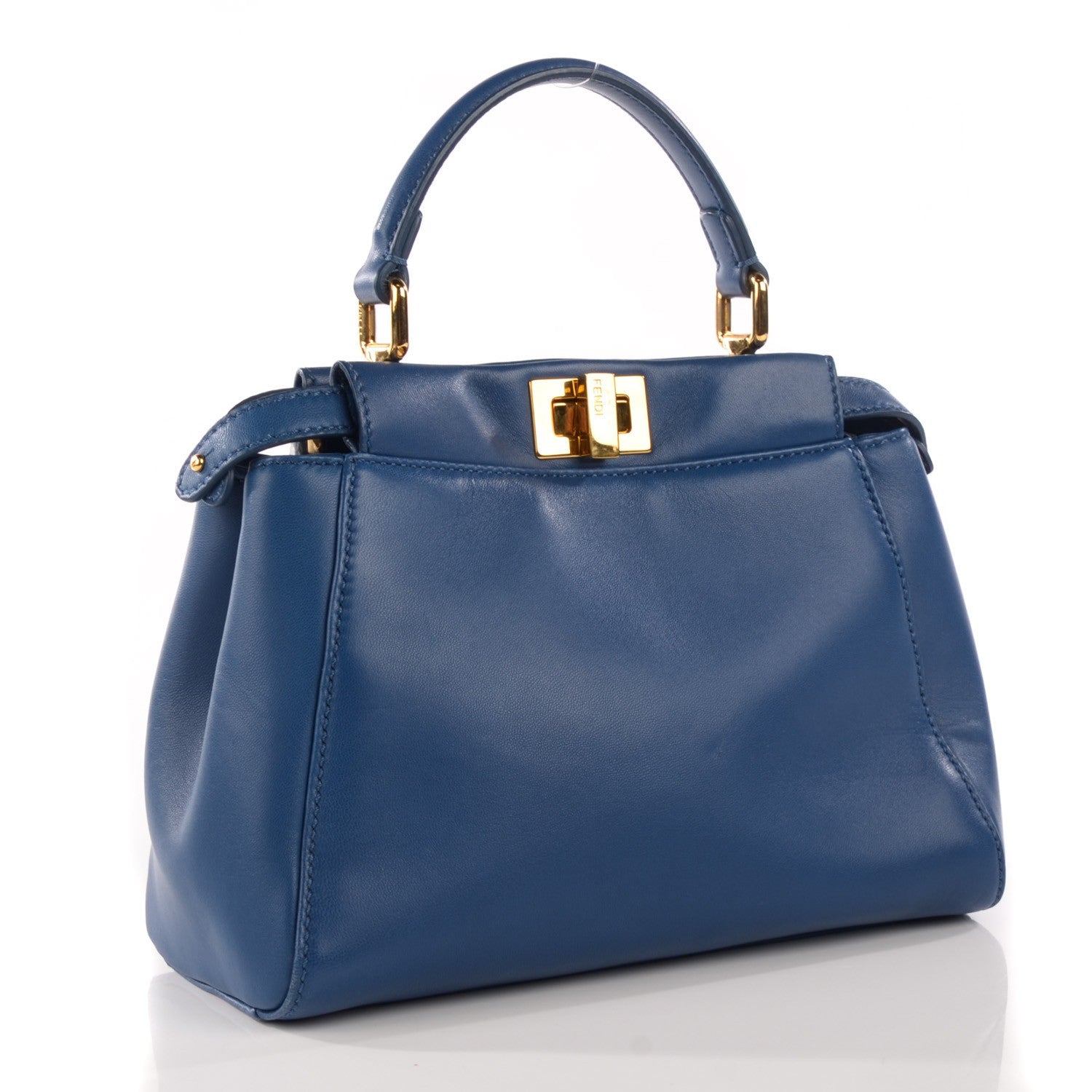 Fendi Nappa Mini Peekaboo Iconic Satchel Iris 3 of 11