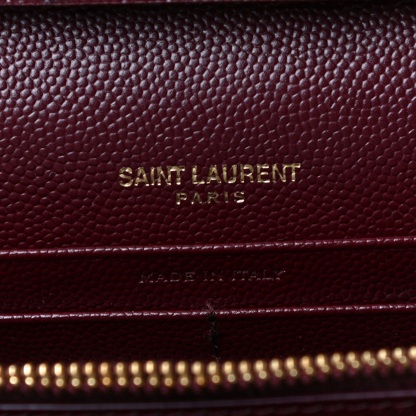 Grain De Poudre Matelasse Chevron Monogram Chain Wallet Rouge Legion