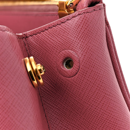 Prada Saffiano Small Galleria Double Zip Tote Peonia 16 of 16