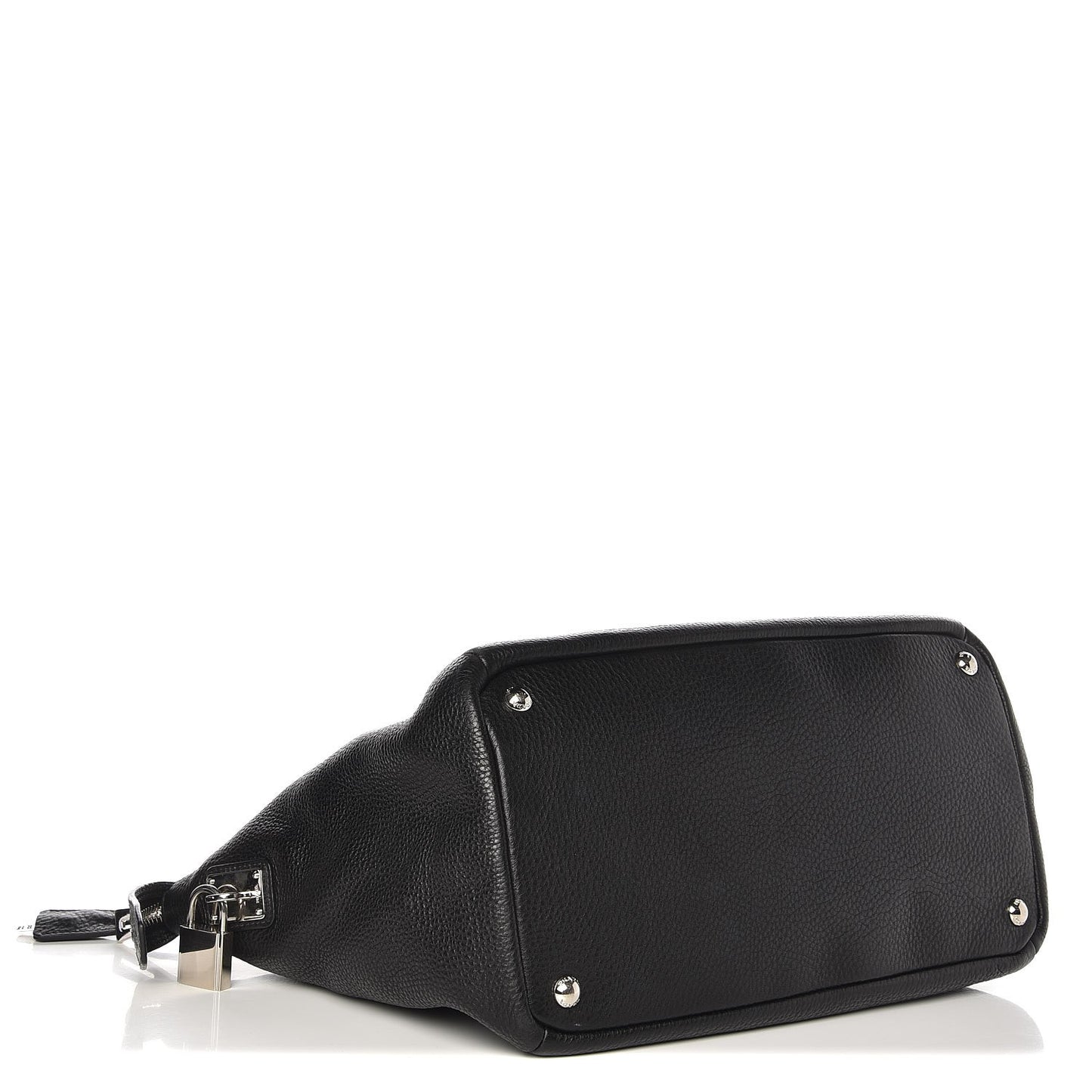 Vitello Daino Shopping Tote Nero Black