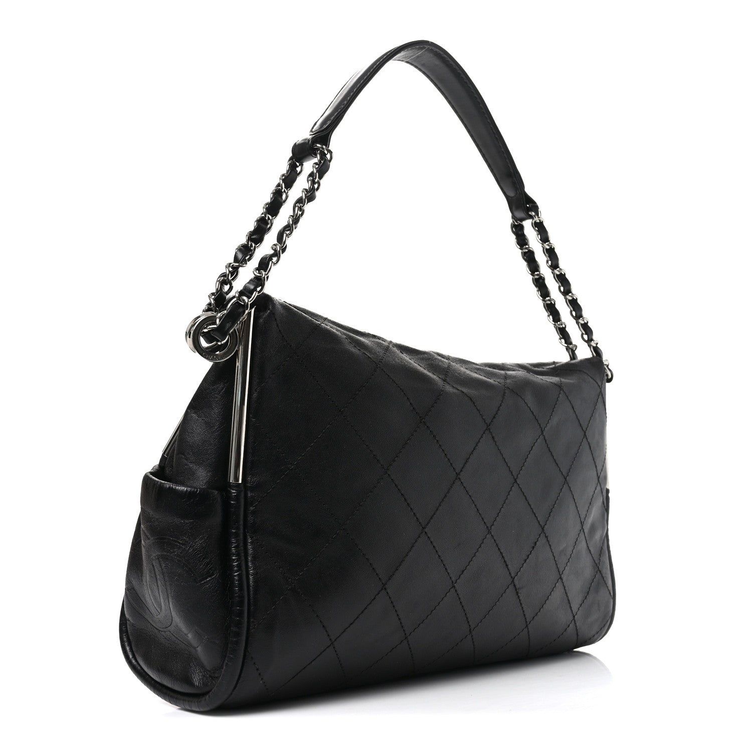 Chanel Lambskin Stitched Medium Ultimate Soft Tote Black 3 of 10