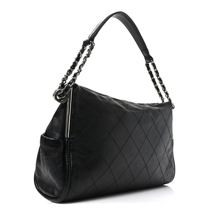 Chanel Lambskin Stitched Medium Ultimate Soft Tote Black 3 of 10
