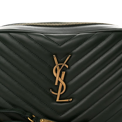 Saint Laurent Calfskin Matelasse Monogram Lou Camera Bag Vert Fonce 8 of 11