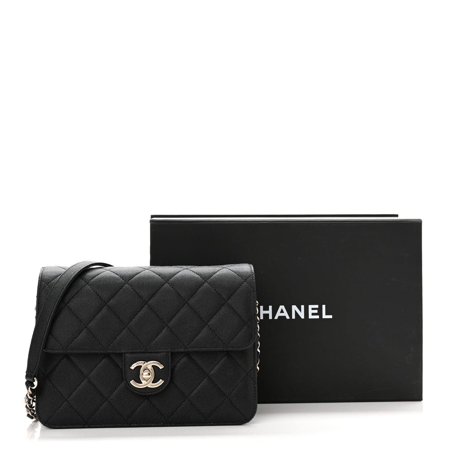 Caviar Quilted Large Like A Wallet Flap Black