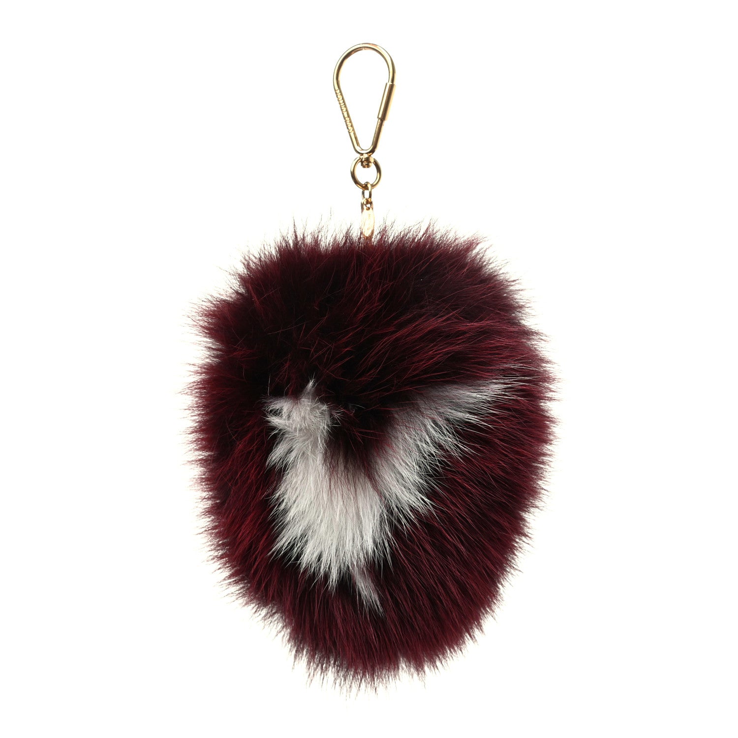 Louis Vuitton Fox Fur Fuzzy V Bag Charm Amarante 1 of 5