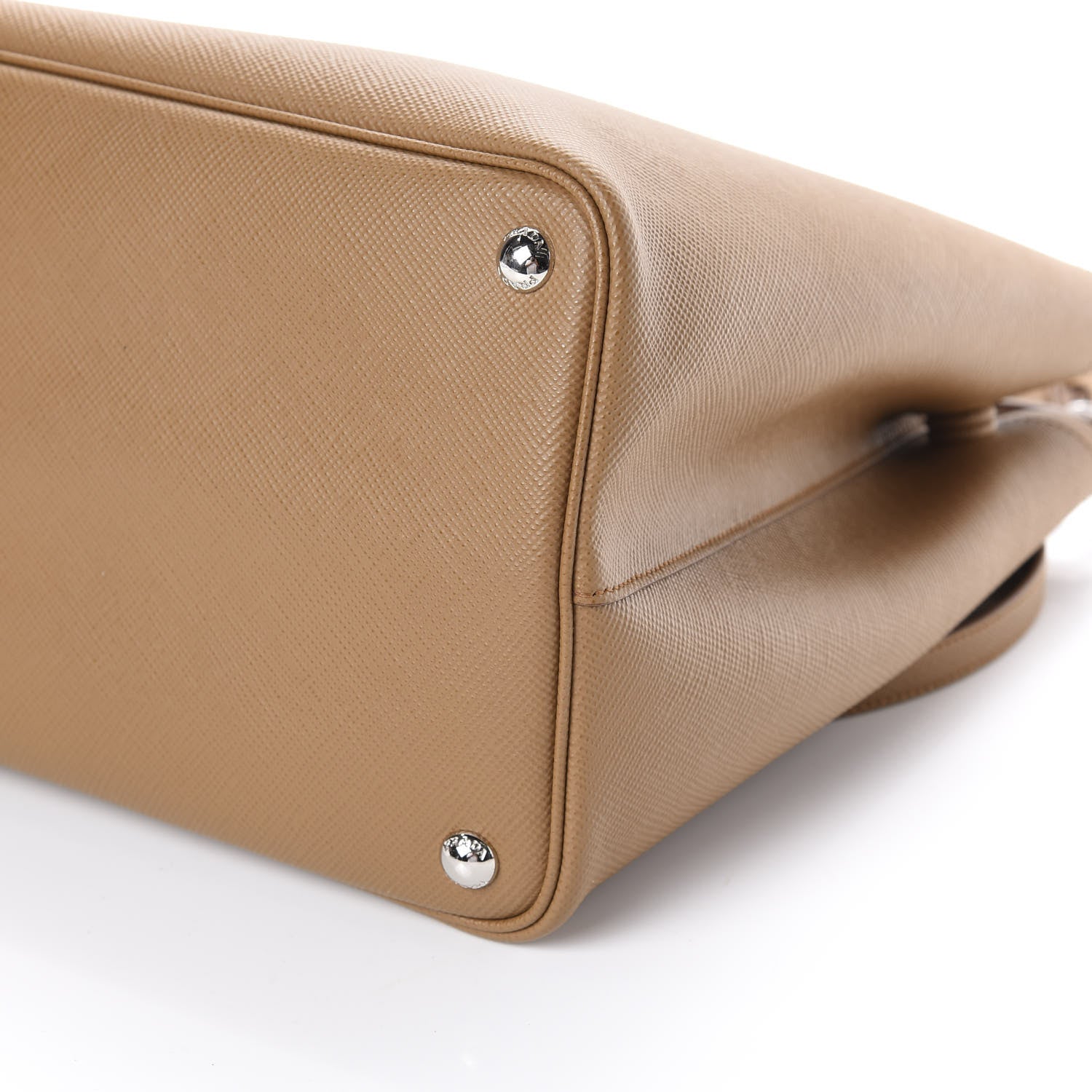 Prada Saffiano Cuir Medium Double Handle Tote Caramel 9 of 9