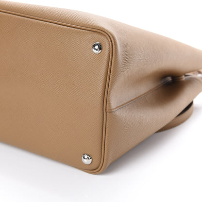Prada Saffiano Cuir Medium Double Handle Tote Caramel 9 of 9