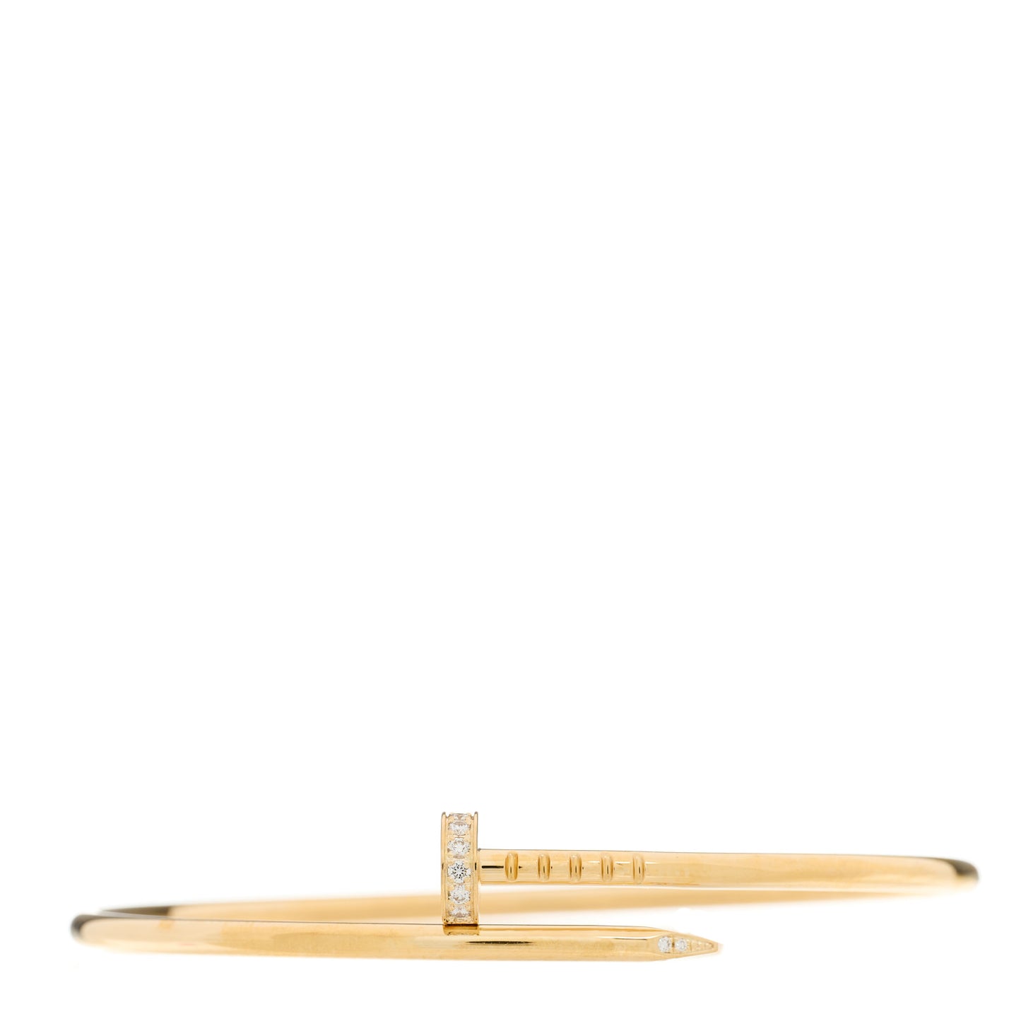18K Yellow Gold Diamond Small Juste Un Clou Bracelet 17