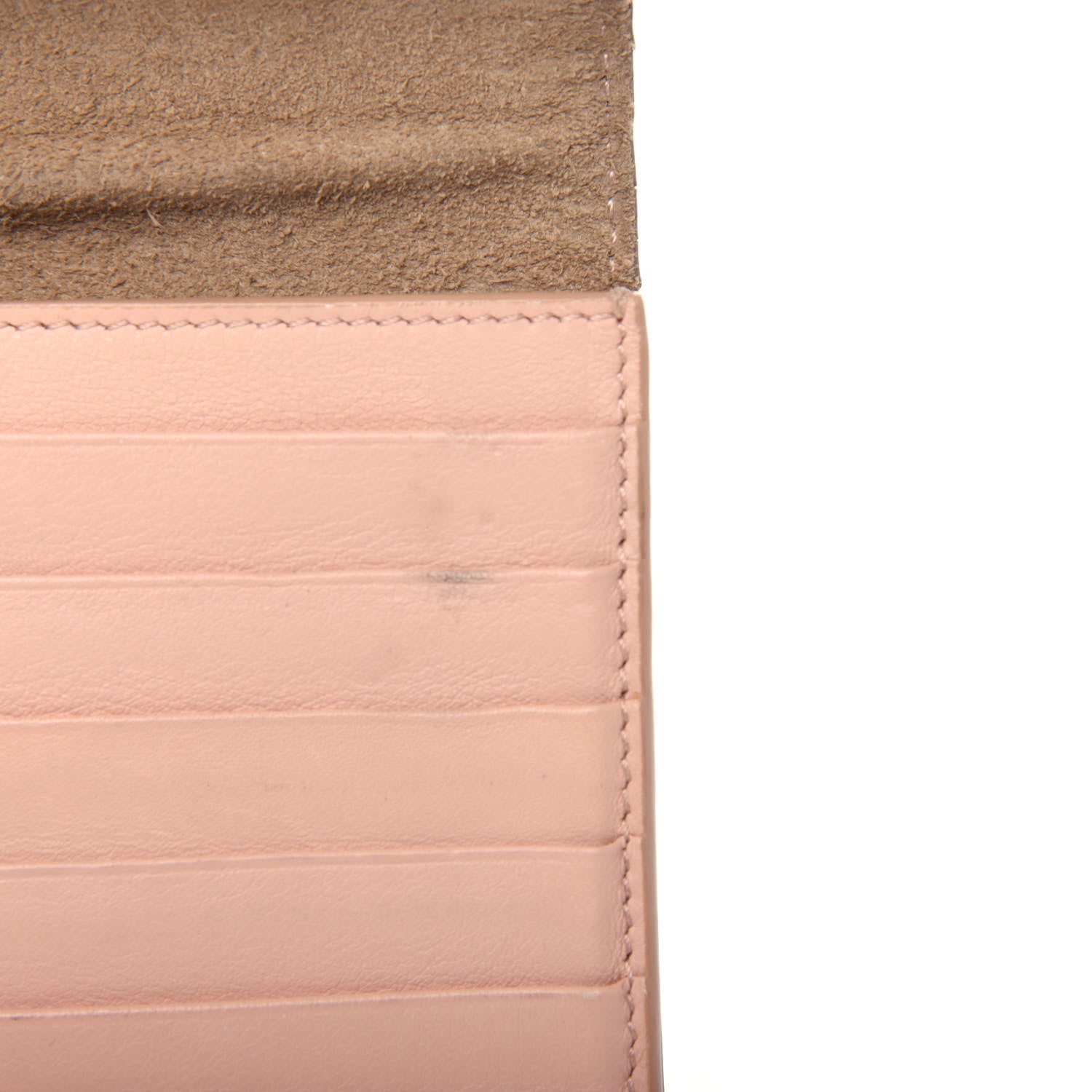 Celine Grained Calfskin Large Multifunction Strap Wallet Pink Chalk 8 of 9
