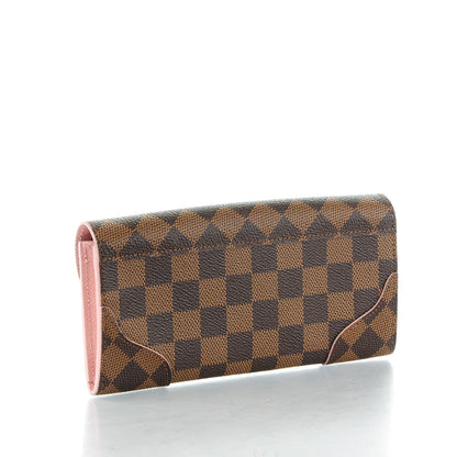Louis Vuitton Damier Ebene Caissa Wallet Rose Ballerine 3 of 7