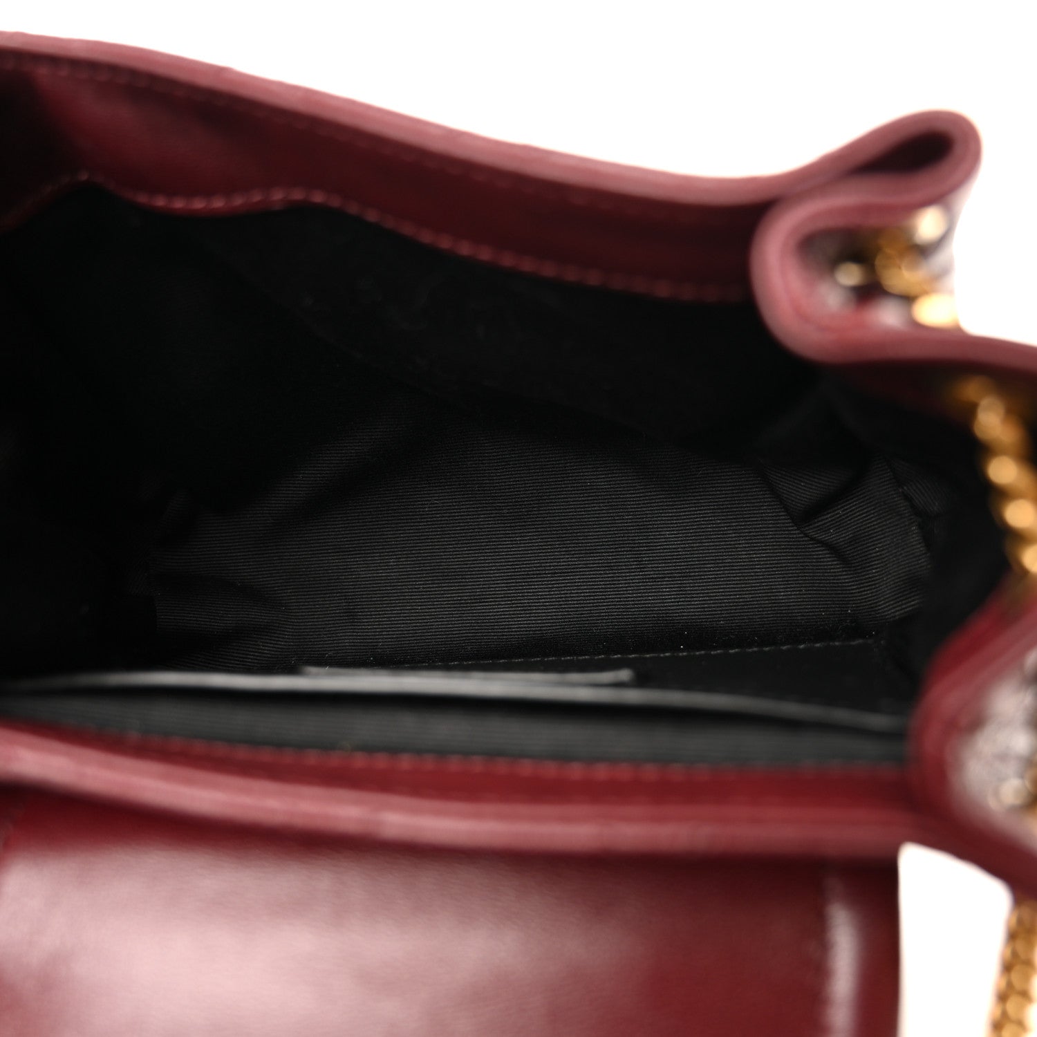 Saint Laurent Lambskin Quilted Monogram Mini Nolita Rouge Cabernet 5 of 14