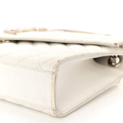 Saint Laurent Grain De Poudre Textured Mixed Matelasse Medium Triquilt Monogram Satchel Blanc Vintage 9 of 14