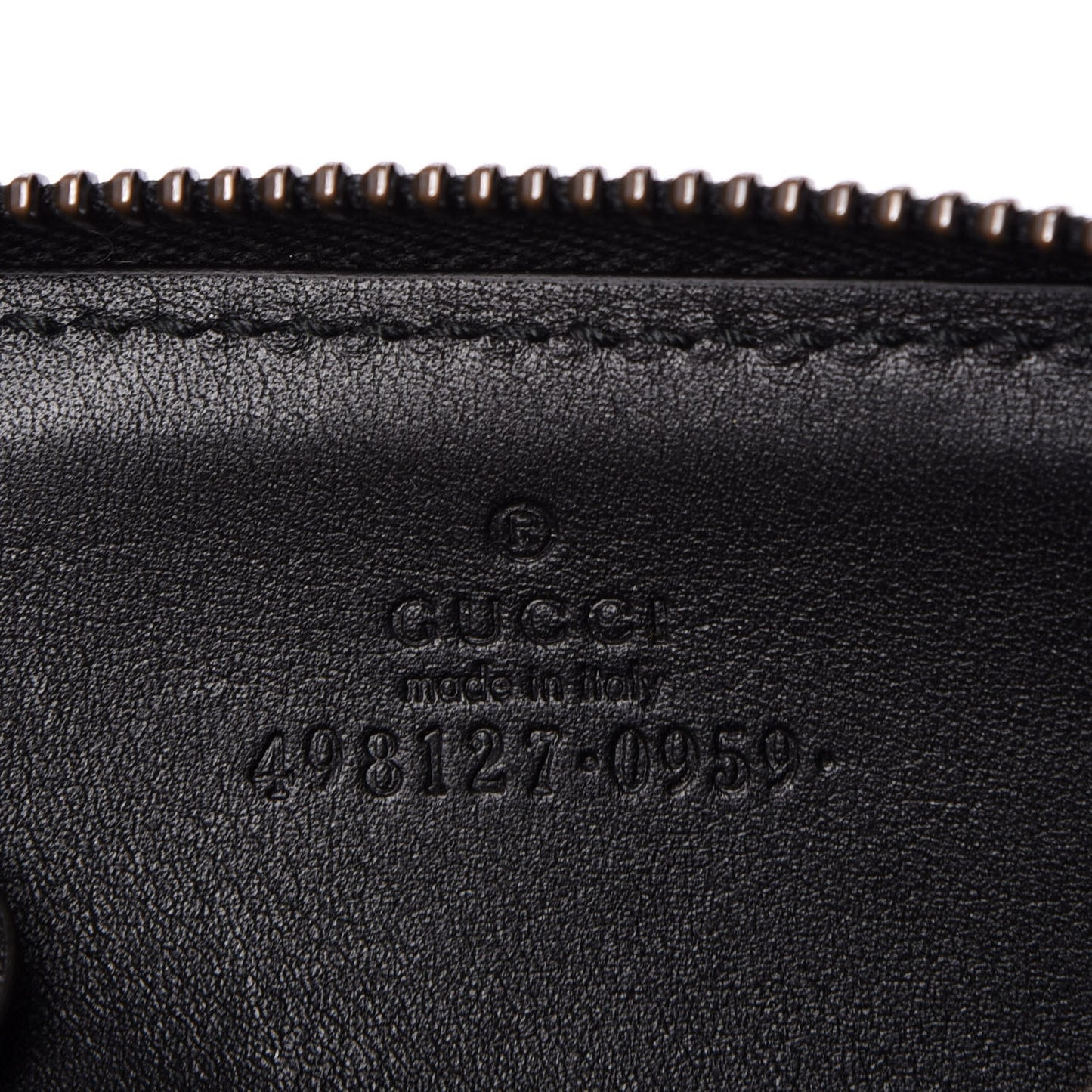 Calfskin Matelasse GG Marmont Zip Around Key Case Black