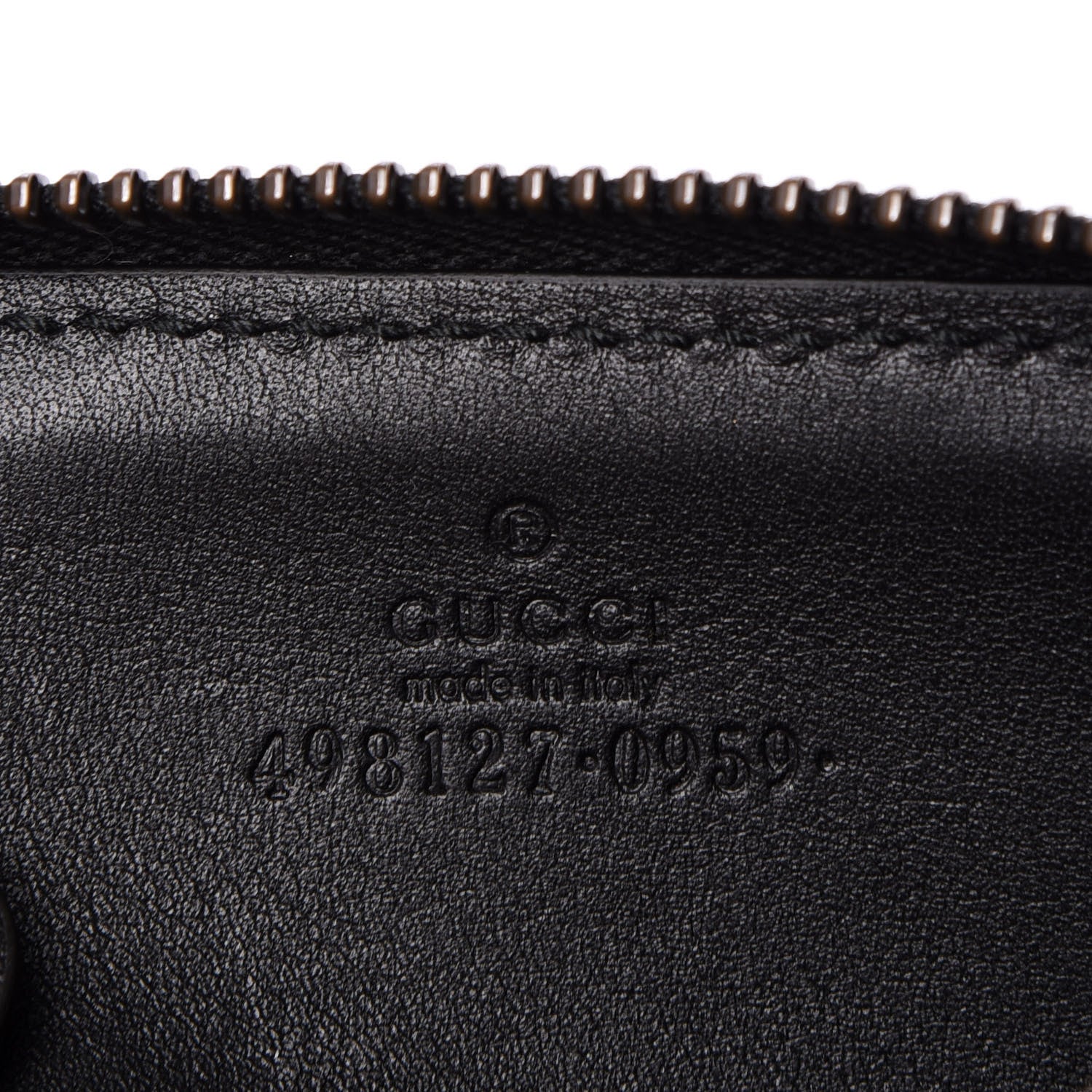 Gucci Calfskin Matelasse GG Marmont Zip Around Key Case Black 6 of 9