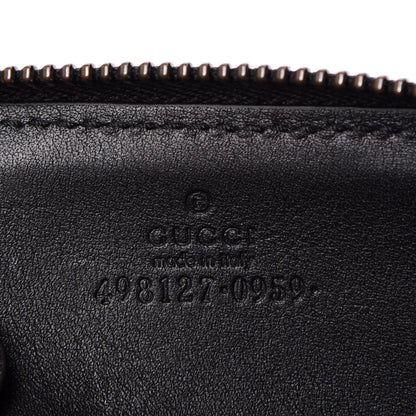 Gucci Calfskin Matelasse GG Marmont Zip Around Key Case Black 6 of 9