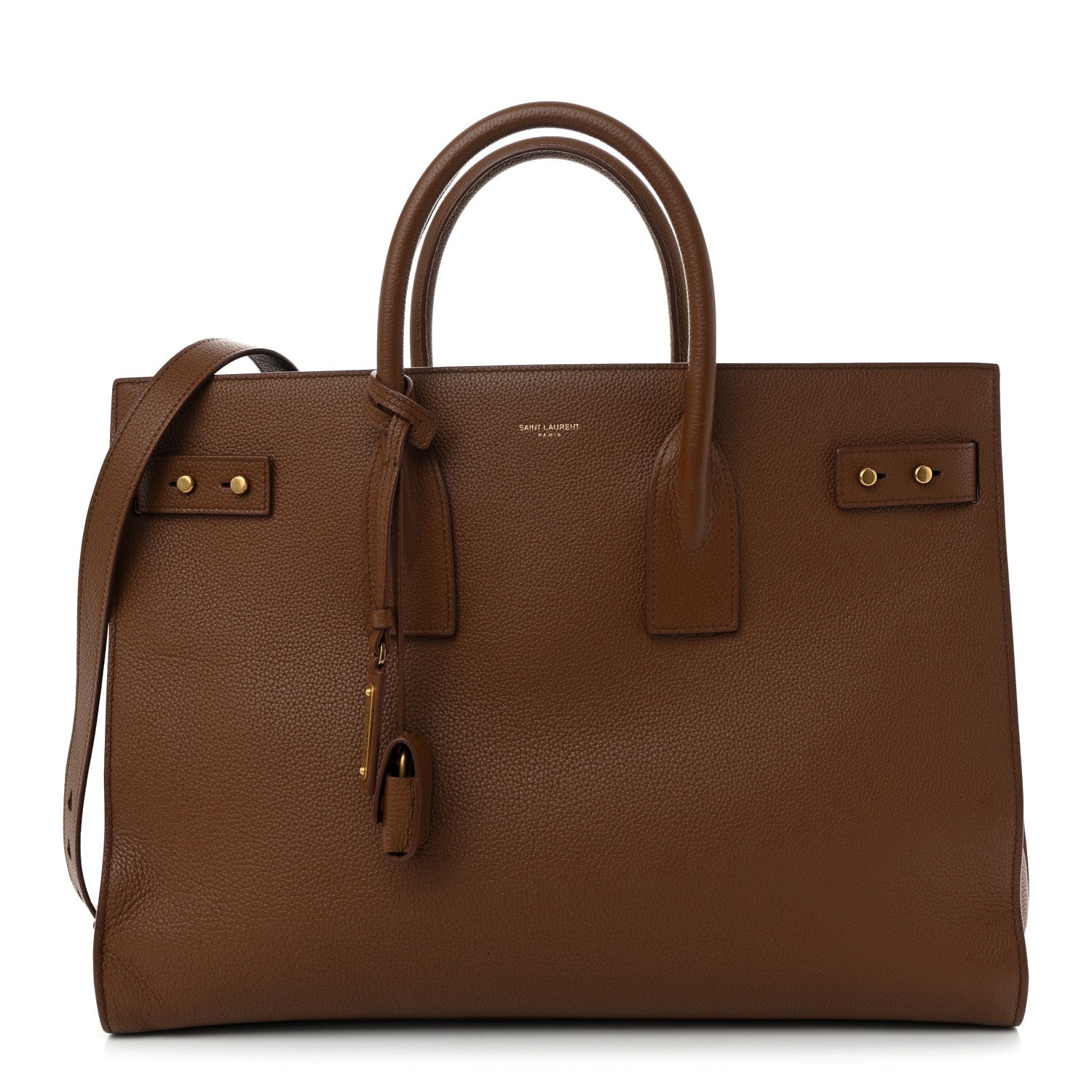 Saint Laurent Grained Calfskin Large Souple Sac De Jour Cinnamon 1 of 11