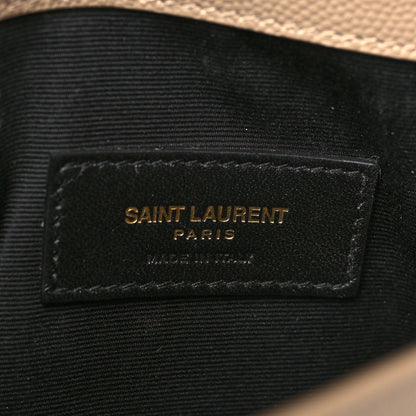 Saint Laurent Grain De Poudre Uptown Pouch Dark Beige 6 of 7