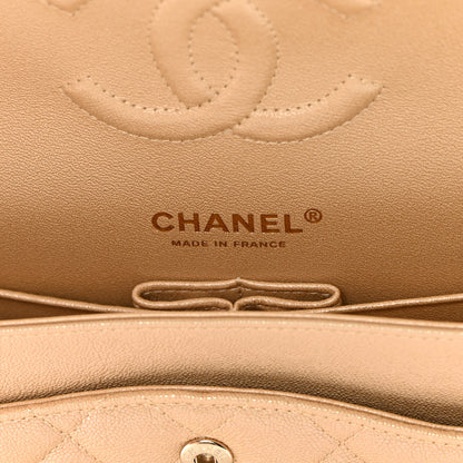 Chanel Iridescent Caviar Quilted Medium Double Flap Beige 6 of 11