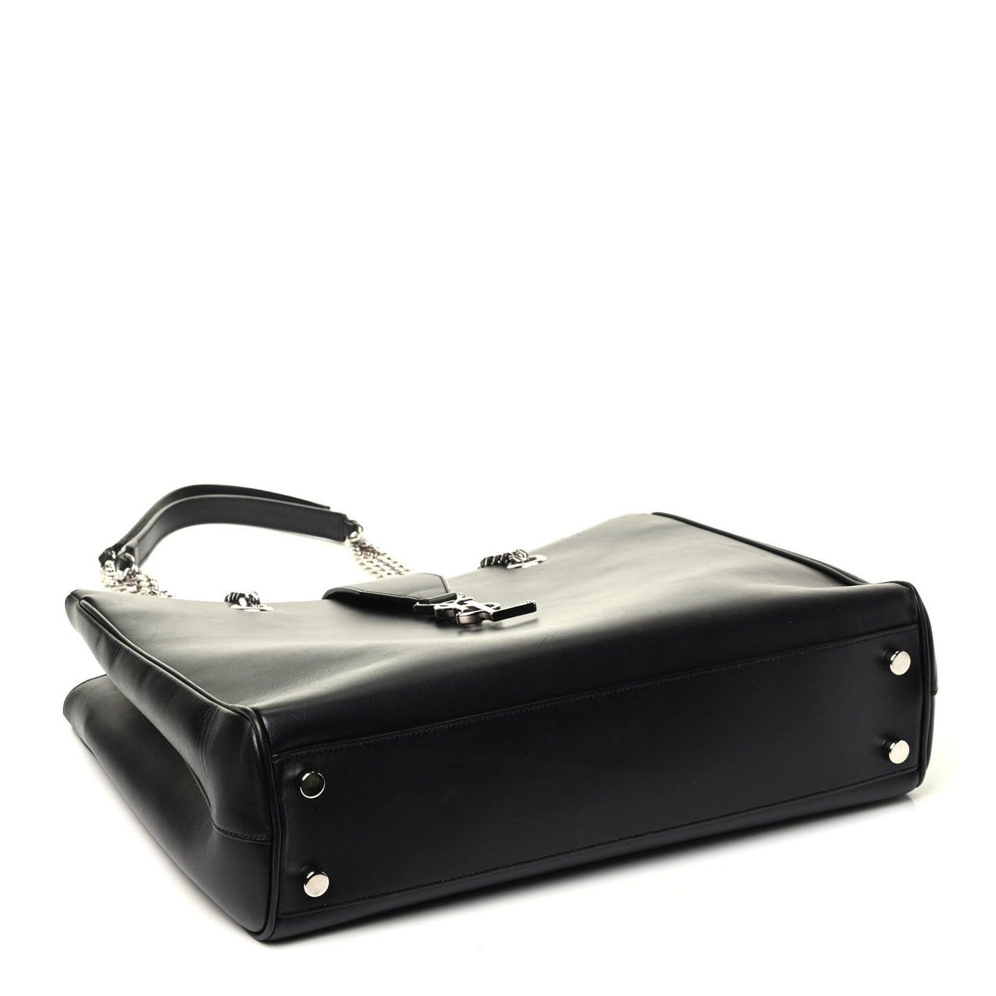 Calfskin Classic Monogram Shopping Bag Black