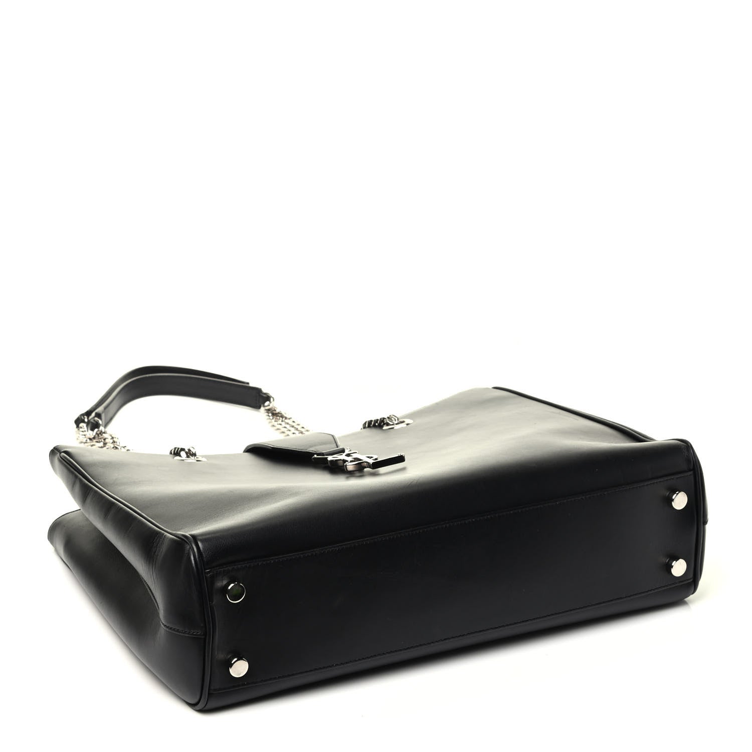 Saint Laurent Calfskin Classic Monogram Shopping Bag Black 3 of 8