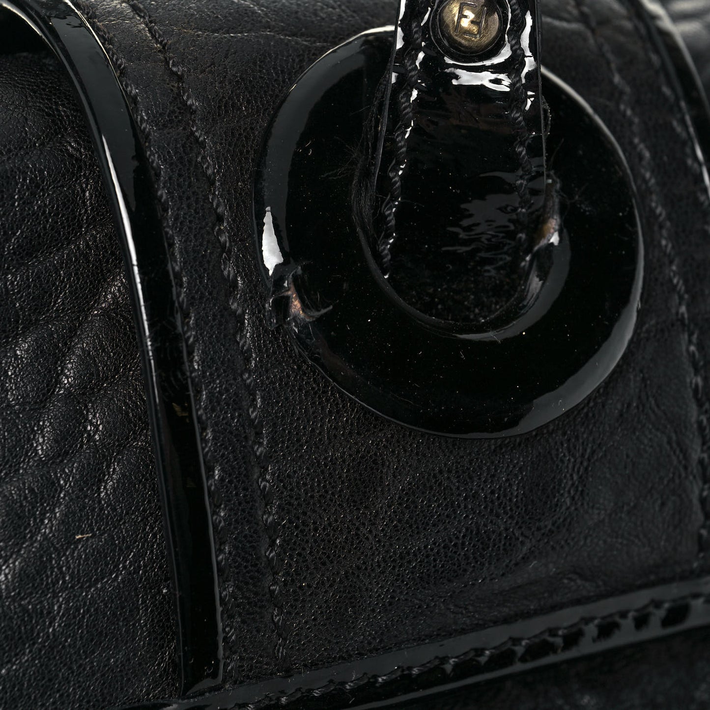 Nappa Patent Large B Bag Black