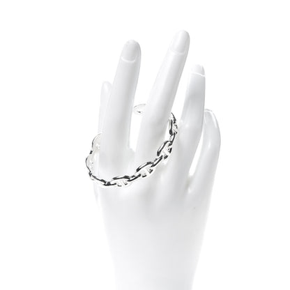 Hermes Sterling Silver MM Chaine d'Ancre Enchainee Cuff Bracelet SH 2 of 5