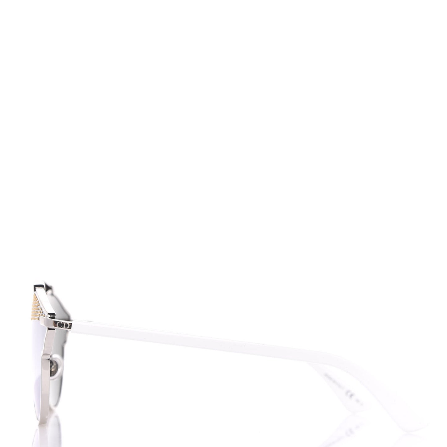 Studded So Real Sunglasses Silver White