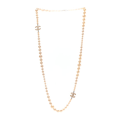 Chanel Pearl CC Long Necklace Gold 2 of 3