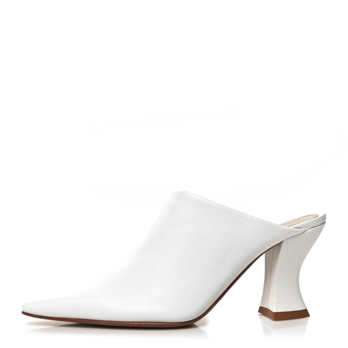 Lambskin Mules 38.5 Optic White