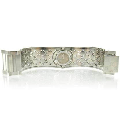 Gucci Stainless Steel Diamond Bezel 23mm Twirl Quartz Watch Brown 5 of 6