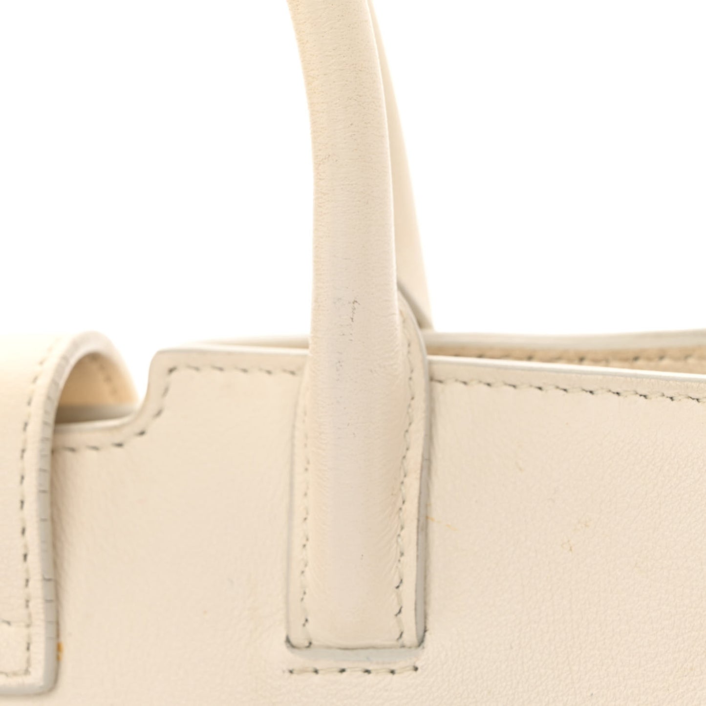 Smooth Calfskin Heart Embroidered Baby Monogram Downtown Cabas New Milk