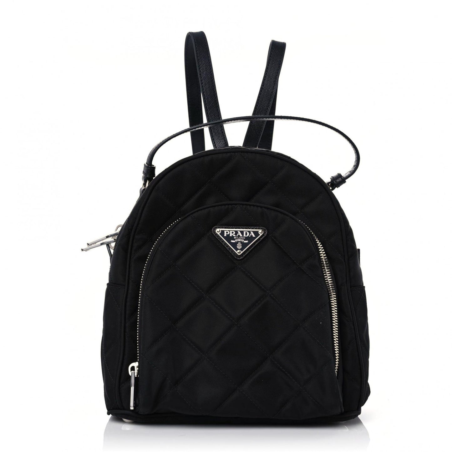 Nylon Tessuto Impuntu Quilted Backpack Black