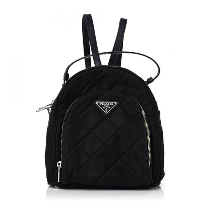 Prada Nylon Tessuto Impuntu Quilted Backpack Black 1 of 8