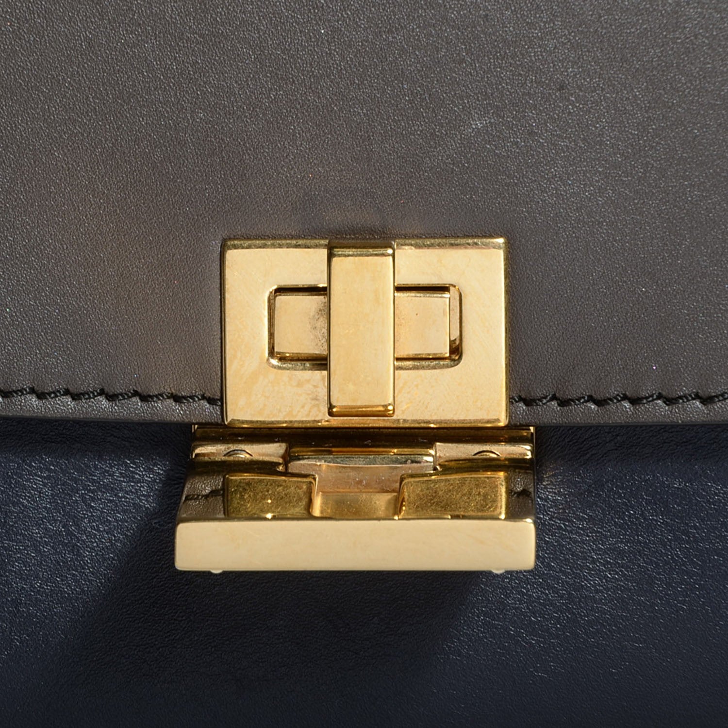 Celine Smooth Calfskin Medium Tri-Color Trapeze Anthracite 9 of 9