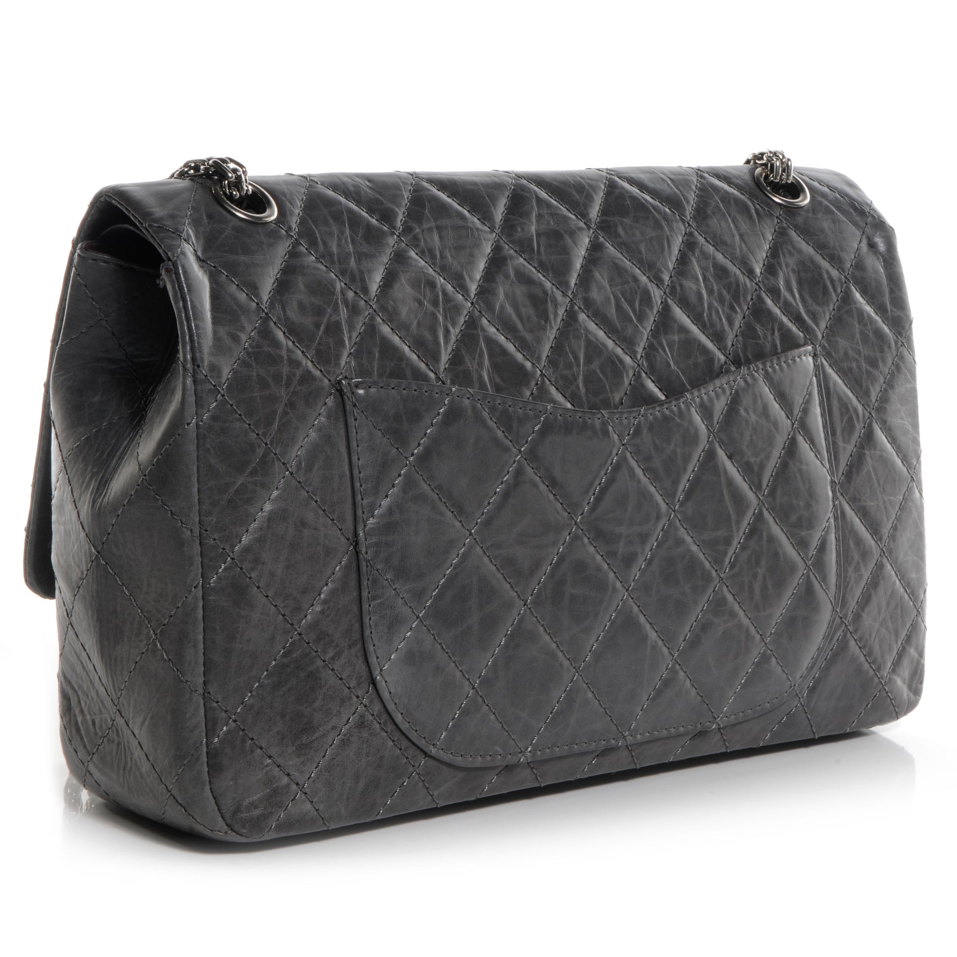 Chanel Aged Calfskin 50th Anniversary 2.55 Reissue 227 Flap Grey 4 of 10