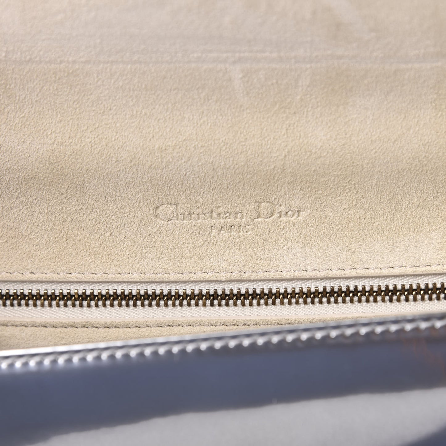 Metallic Patent Studded Small Diorama Flap Bag Silver