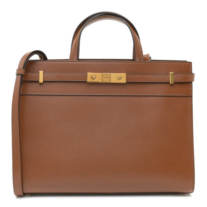Saint Laurent Calfskin Small Manhattan Shopper Tote Brick Ebony Dark 1 of 11