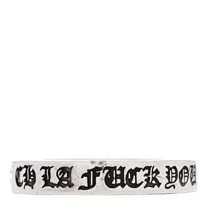 Chrome Hearts Sterling Silver CH LA Fck You Spacer Ring 41 2 1 of 5