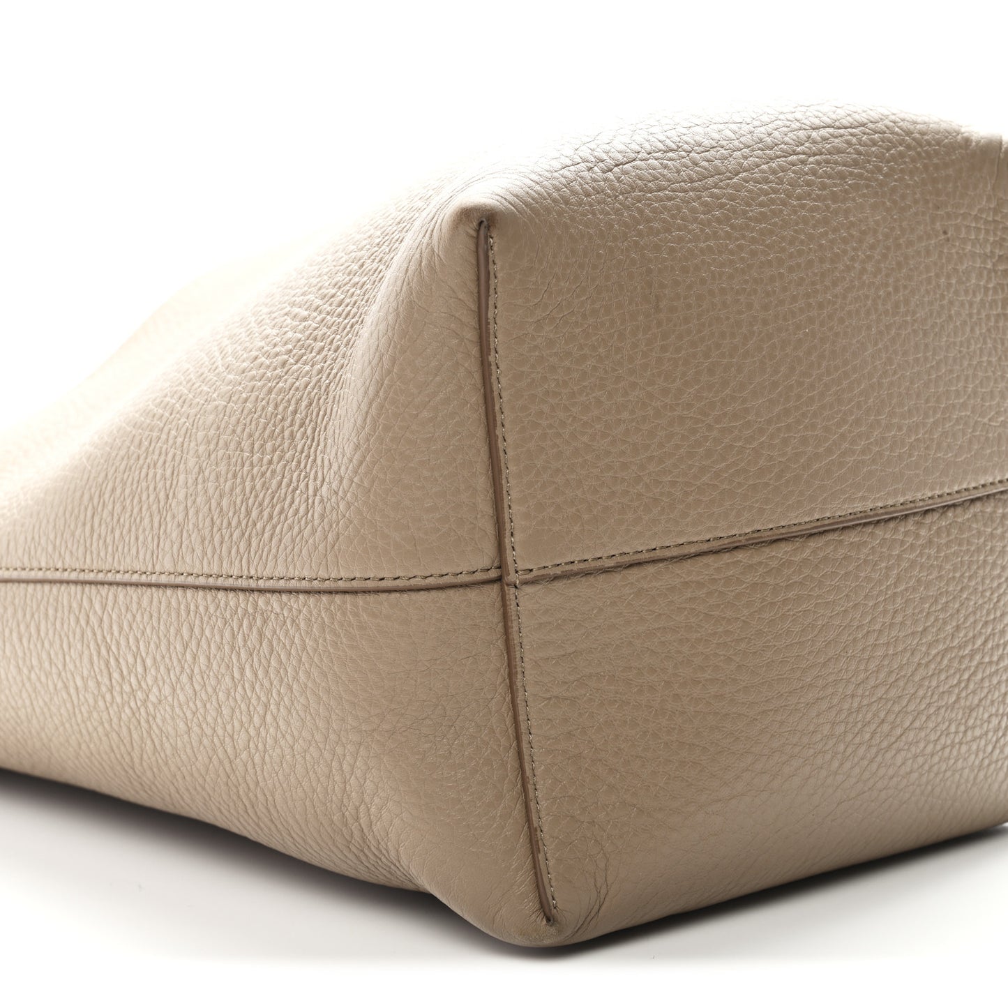 Grained Calfskin Medium N/S Park Tote Dark Taupe