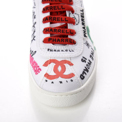 Chanel x Pharrell Williams Canvas Womens Sneakers 35 White 12 of 23