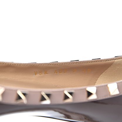 Valentino Garavani Patent Nappa Rockstud Ballerina Flats 40 Cacao Poudre 7 of 13