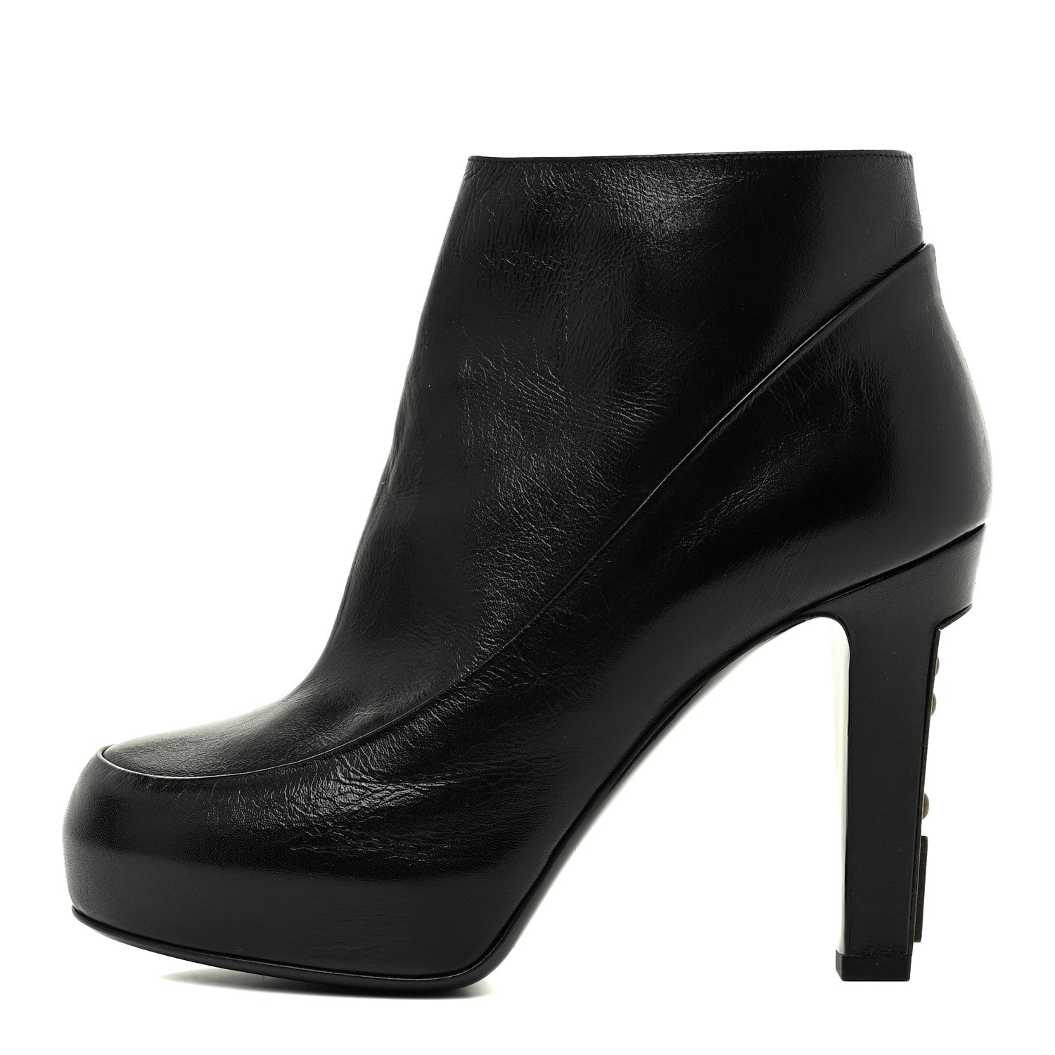 Chanel Lambskin Booties 37.5 Black 1 of 14