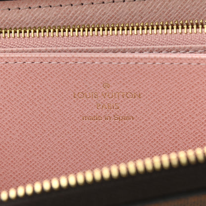 Louis Vuitton Damier Ebene Zippy Wallet Rose Ballerine 6 of 9