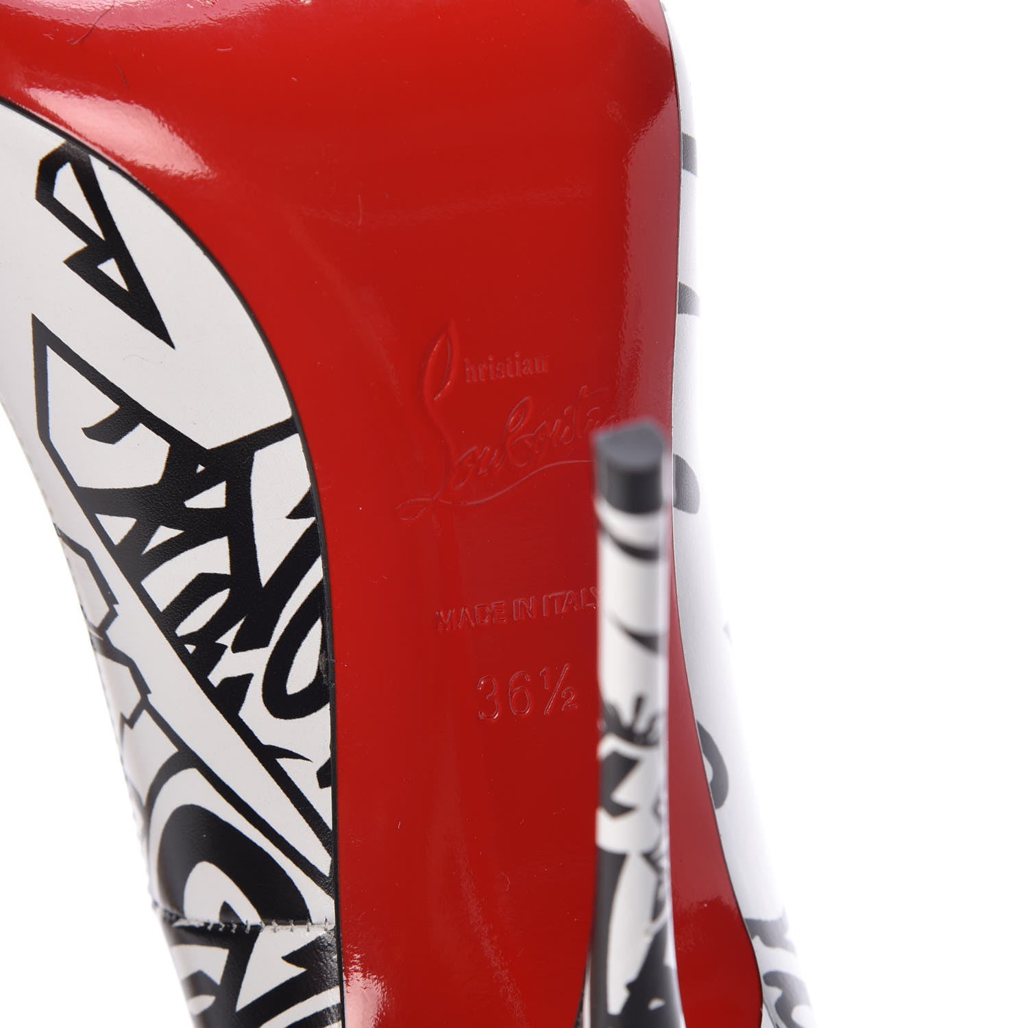 Christian Louboutin Calfskin WallGraf So Kate 120 Pumps 36.5 Black White 6 of 9